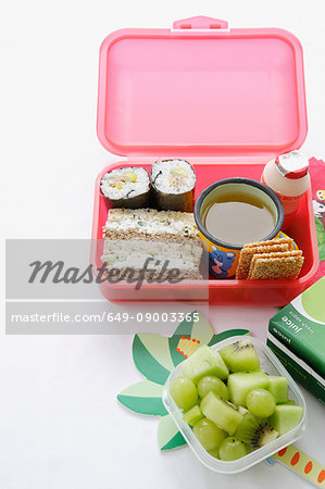 Food packed into lunch box