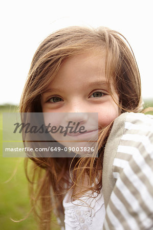 Close up of girl's smiling face