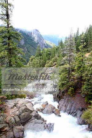 Rocky river in Yosemite National Park