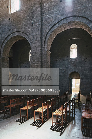 Gellone Abbey interior, Saint-Guilhem-le-Désert, Occitanie region, France