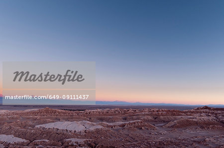 Sunset view over Valley of the Moon, Atacama Desert, Chile