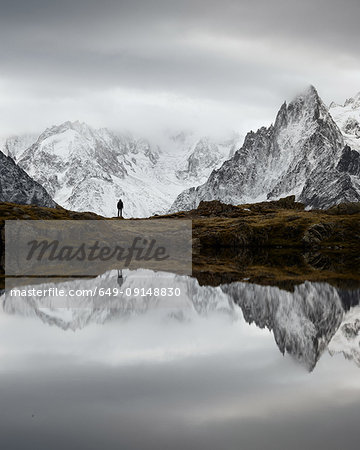 Sunrise at Lac de Chesery, Chamonix, Rhone-Alpes, France