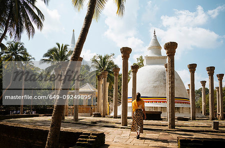 Woman at Ambasthala Dagaba, Mihintale, North Central Province, Sri Lanka