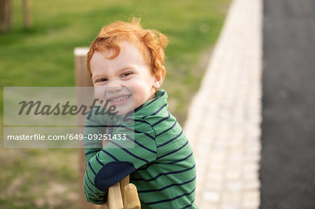 Portrait of boy in park