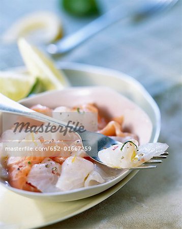 two fish marinated carpaccio