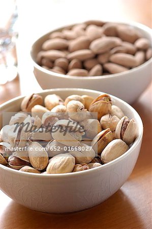 pistachios and almonds
