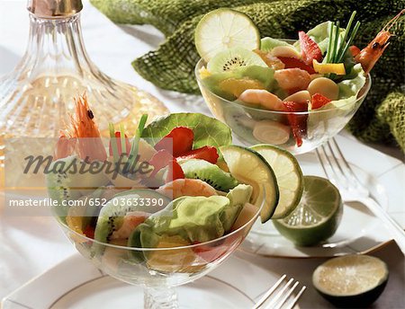 Shrimp and kiwi salad Shrimp and kiwi salad