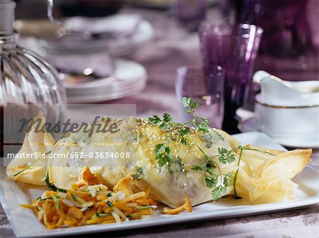 Sweet-shaped vegetable and sesame seed Croustillant