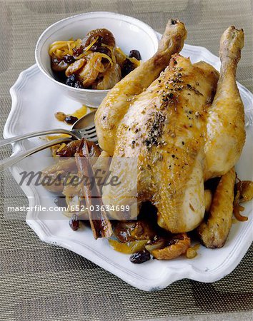 Capon and figs with saffron