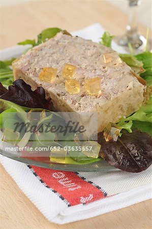 Rabbit terrine with aspic