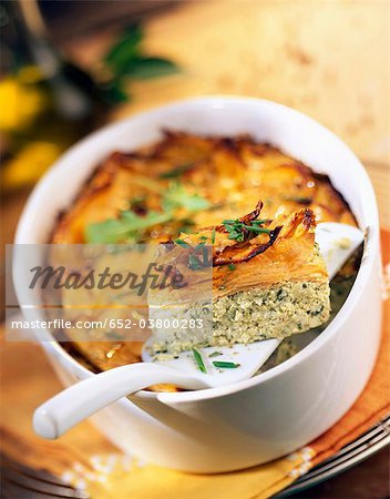 sweet patato,ricotta and herb baked gratin