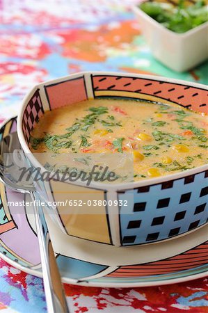 Corn and pepper soup