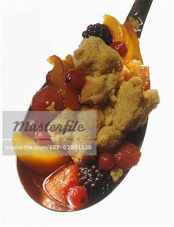 Spoonful of fruit crumble Spoonful of fruit crumble