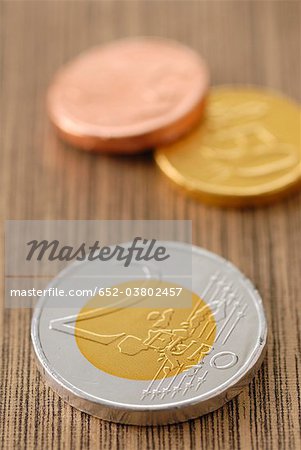 Chocolate Euro coins
