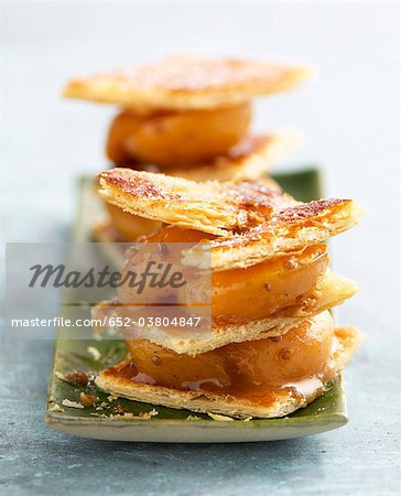 Apricot and coriander Mille-feuille Apricot and coriander Mille-feuille