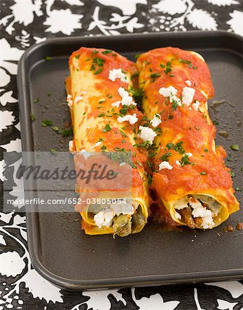 Artichoke and feta Cannellonis