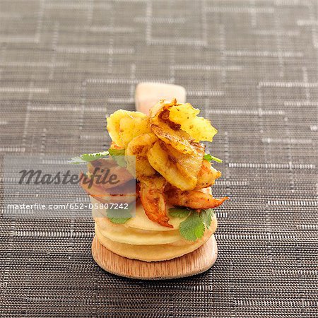 Asian-style shrimp Mille-feuille