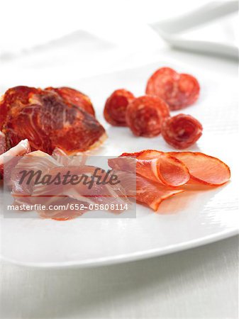 Assorted Spanish cold cuts