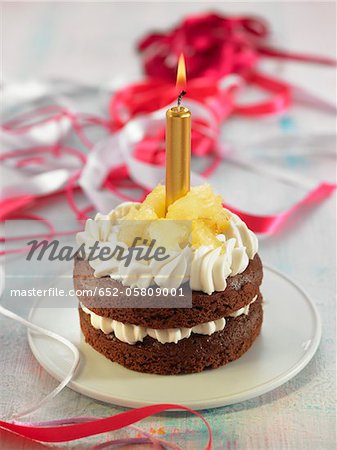 Chocolate and whipped cream birthday cake Chocolate and whipped cream birthday cake