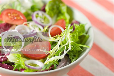 Tomato and red onion mixed salad