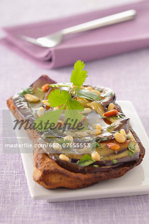 Grilled eggplant and pesto tatin tart Grilled eggplant and pesto tatin tart