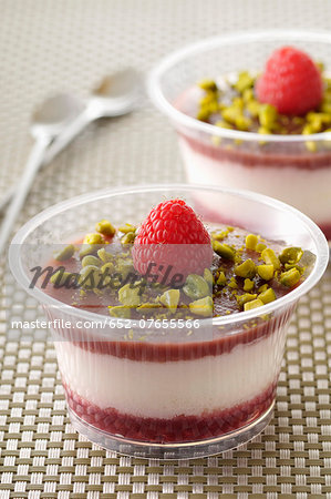 Raspberry and pistachio tiramisu