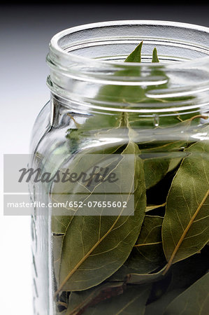 Jar of bay leaves