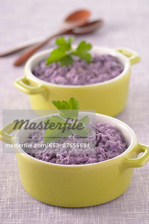 Purple potato mash