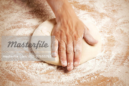 Shaping the bread dough