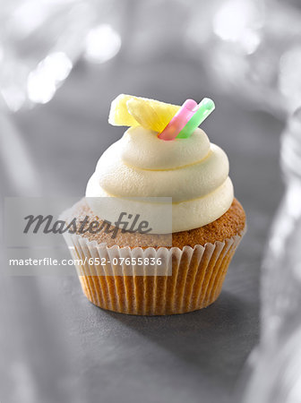 Coconut and pineapple cupcake