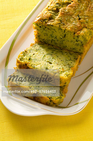 Zucchini and herb savoury loaf cake