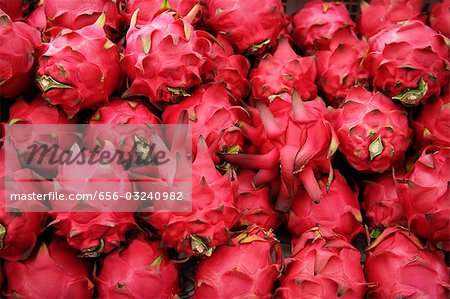 Pink Dragonfruit stacked together