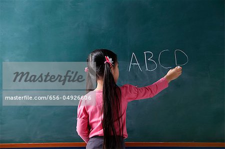 Abc chalkboard chalk education hi-res stock photography and images