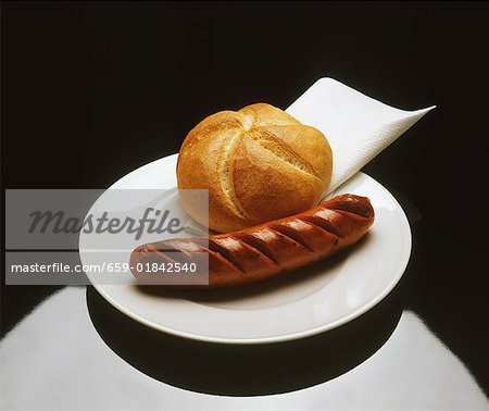 Bratwurst with a Roll