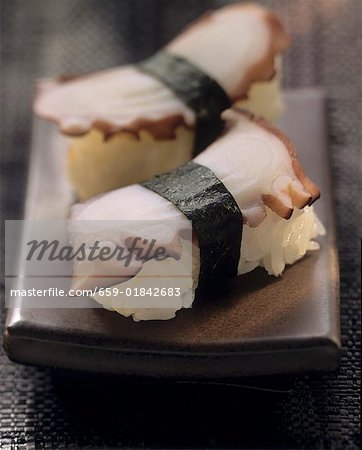 Two Tako Nigiri Sushi