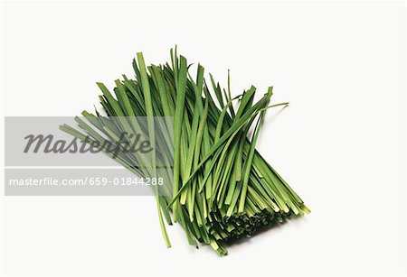 Fresh ramsons (wild garlic) leaves, cut into strips