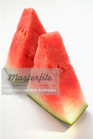 Two watermelon wedges