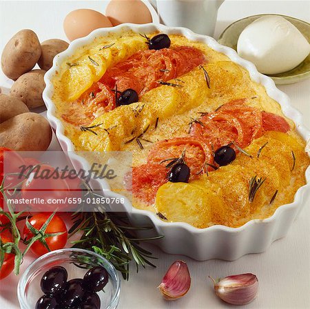 Potato and tomato bake