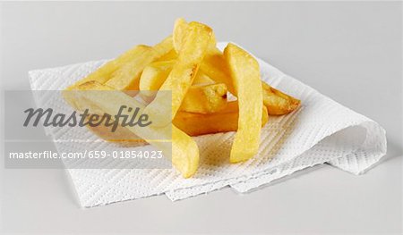 Chips on white kitchen paper