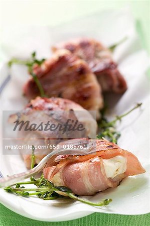 Goat's cheese wrapped in bacon