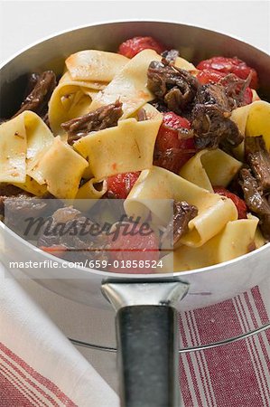 Pappardelle with braised oxtail and tomatoes