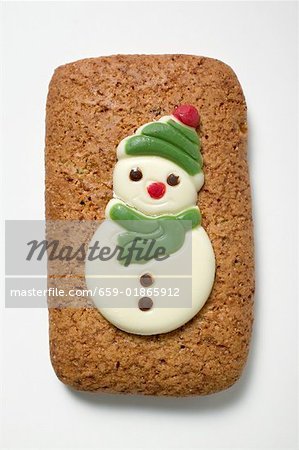 Gingerbread with snowman decoration