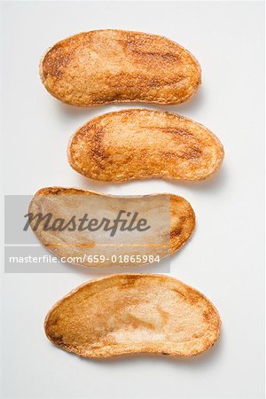 Four home-made potato crisps