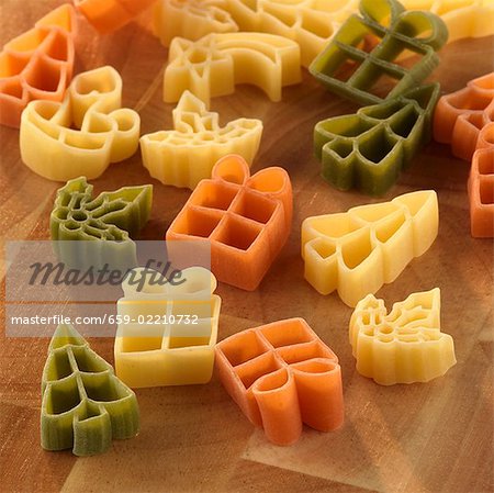 Christmas pasta shapes