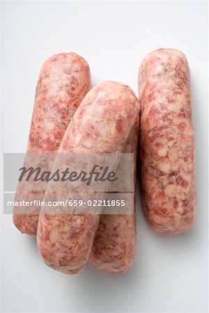 Four Nuremberg sausages