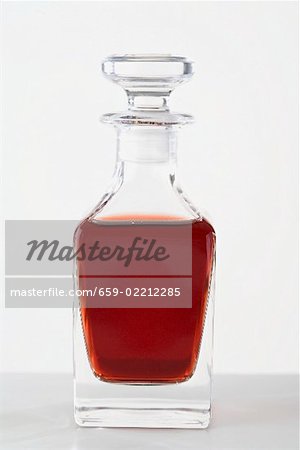 Vinegar in a small glass bottle