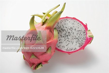 Pitahaya, halved