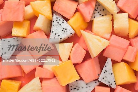 Exotic fruit salad (full-frame)