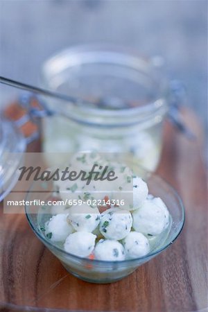Marinated mozzarella balls