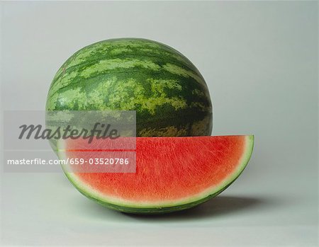 Watermelon Wedge with Whole Watermelon